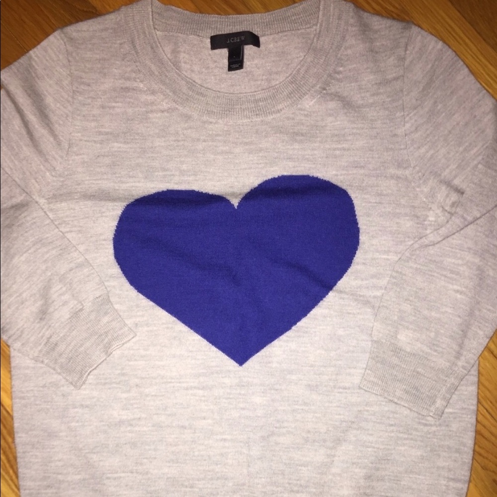 J. Crew Merino Heart Tippi jcrew Sweater